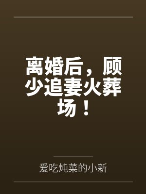 离婚后，顾少追妻火葬场！